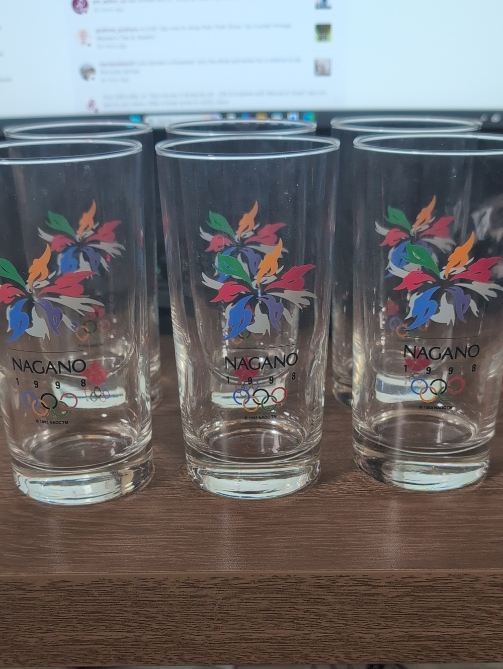 ✨ Vintage 1998 Nagano Winter Olympics Team Canada Collectors Glasses Set Of 6  ✨